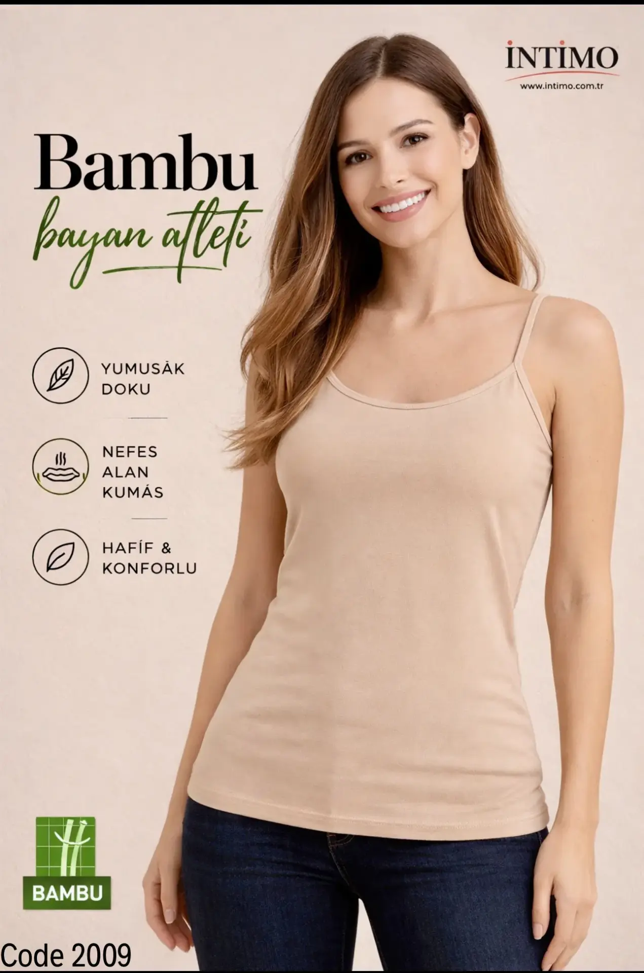 İntimo 2009 İp Askılı Bambu Bayan Atlet 6'lı