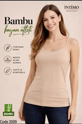 İntimo 2009 İp Askılı Bambu Bayan Atlet 6'lı