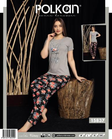 Polkan 15837 Kısa Kollu Bayan Pijama Takımı
