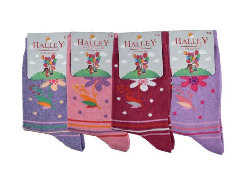 Halley 15236 %70 Pamuk Kız Çocuk Çorap 12'li