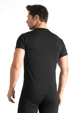 Seher 0003 Renkli Sıfır Yaka Erkek Fanila 6'lı SİYAH - 5/XL