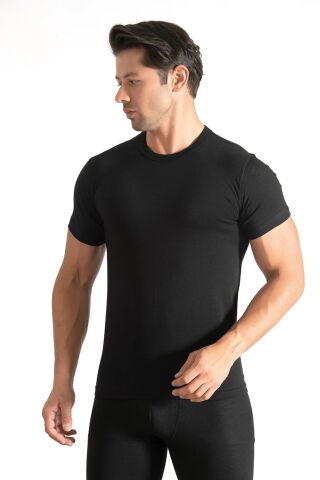 Seher 0003 Renkli Sıfır Yaka Erkek Fanila 6'lı SİYAH - 5/XL