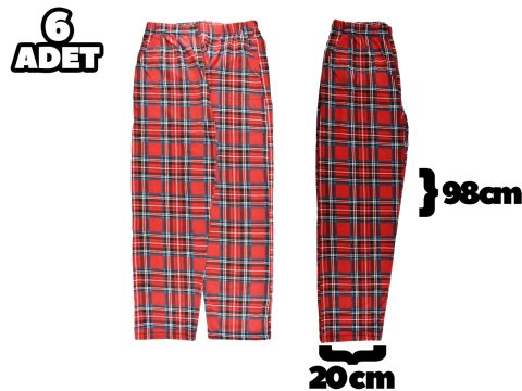 Hilal Yıldız 013 Ekose Cepli Erkek Tek Alt 6'lı