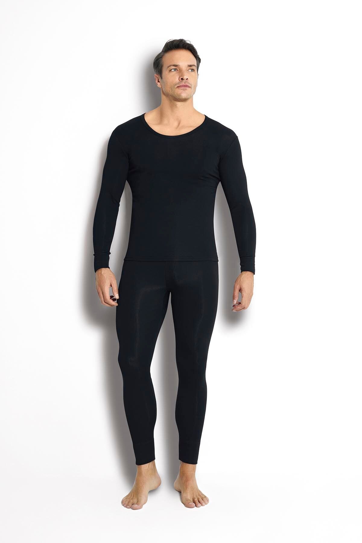 Jiber 160 Erkek %100 Termal Üst SİYAH - M