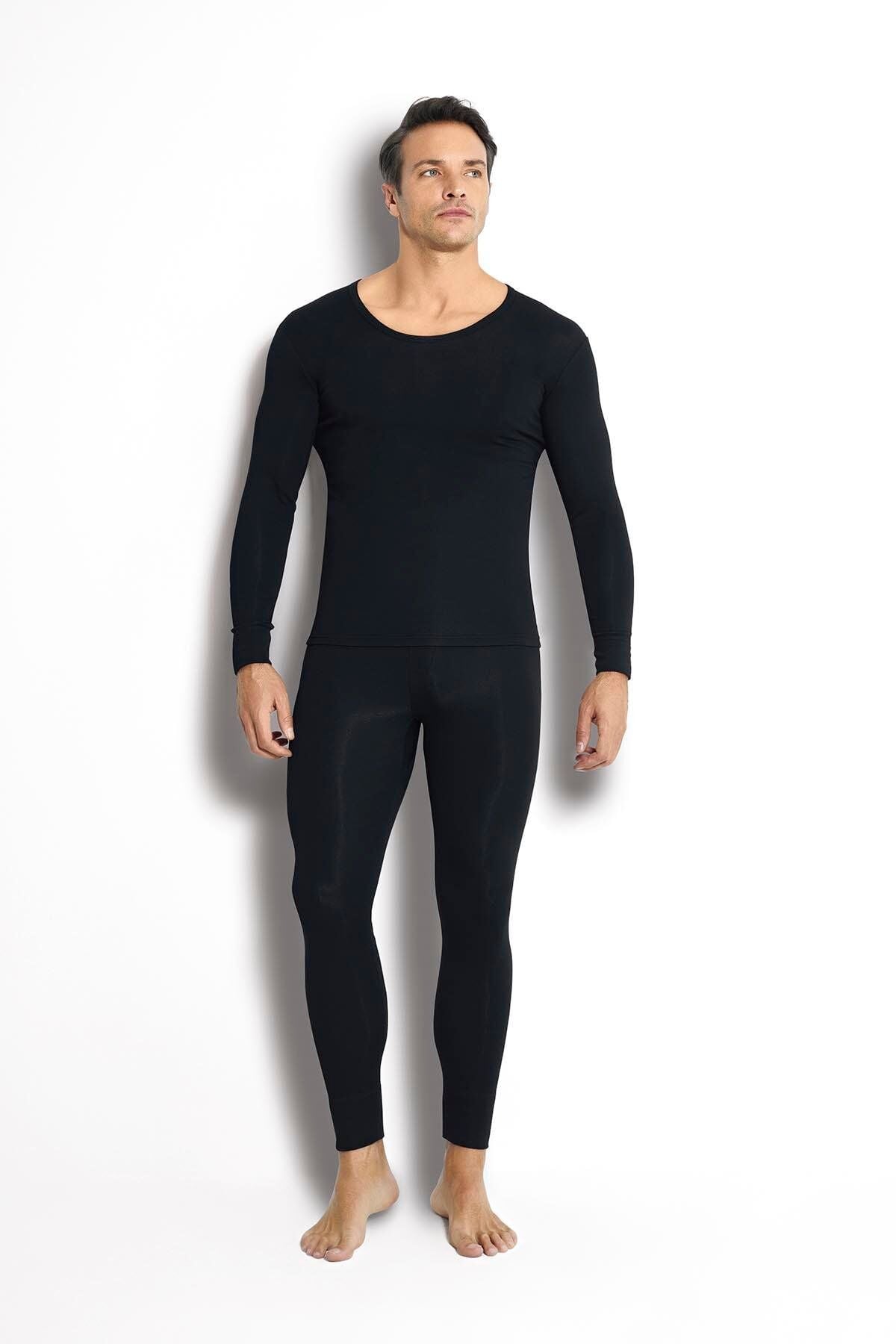 Jiber 160 Erkek %100 Termal Üst SİYAH - L