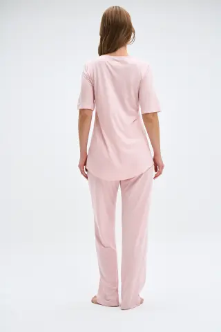 Pijadore 2014 (M-L-XL-XXL) Kısa Kollu Lohusa Bayan Pijama Takım 4'lü