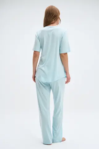 Pijadore 2014 (M-L-XL-XXL) Kısa Kollu Lohusa Bayan Pijama Takım 4'lü