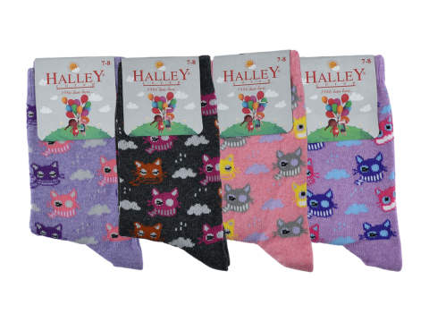 Halley 15240 %70 Pamuk Kız Çocuk Çorap 12'li