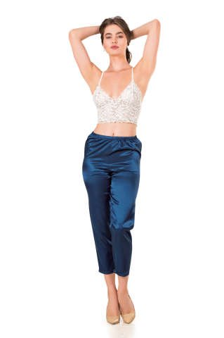 Moongirl 306 Bayan Saten Pijama Takım