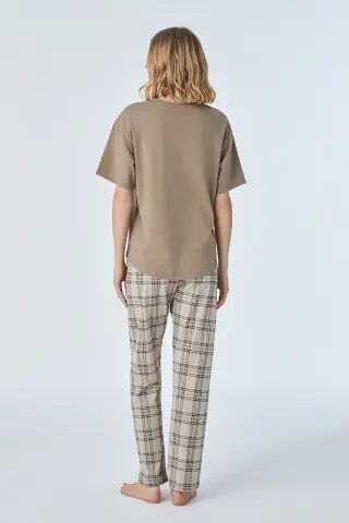 Pijadore 2111 (M-L-XL-XXL) Kısa Kollu Bayan Pijama Takım 4'lü