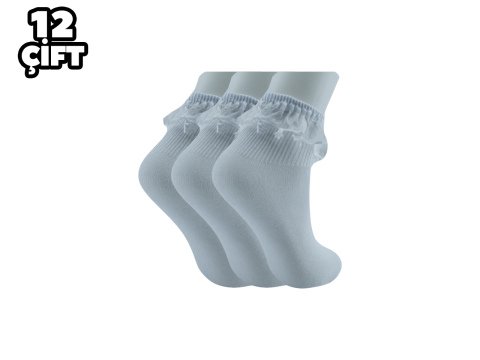 Berka Dantelli Çocuk Çorap 12'li