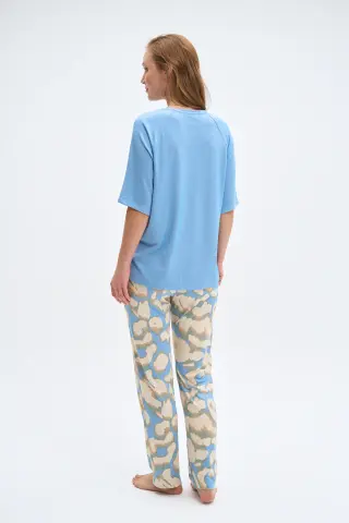 Pijadore 2025 (M-L-XL-XXL) Kısa Kollu Bayan Pijama Takım 4'lü