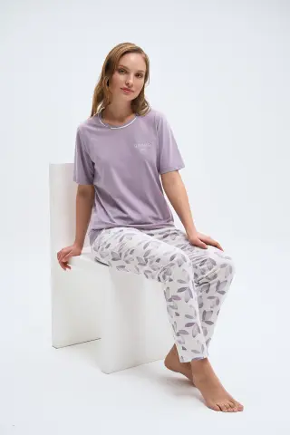 Pijadore 2055 (M-L-XL-XXL) Kısa Kollu Bayan Pijama Takım 4'lü