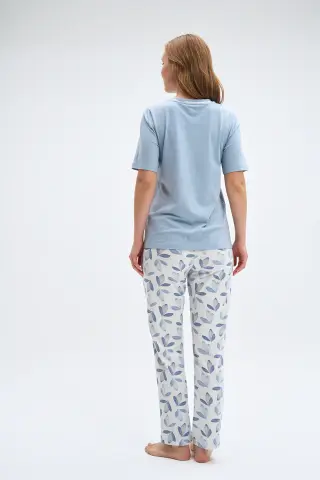 Pijadore 2055 (M-L-XL-XXL) Kısa Kollu Bayan Pijama Takım 4'lü