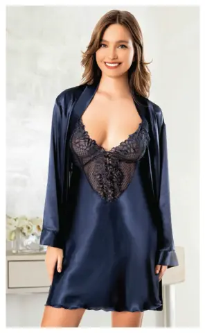 Miss Laris 5062 (M-L-XL) Bayan İkili Saten Takım