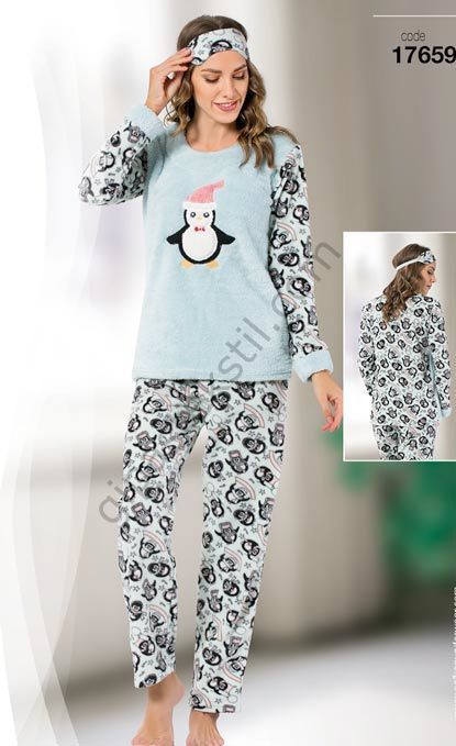 POLKAN BAYAN POLAR PİJAMA TAKIMI