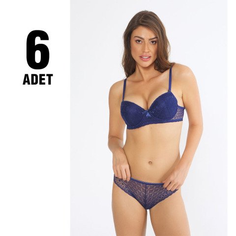 Cansoy 153 Dolgulu Dantelli Bayan Sütyen Takım 6'lı