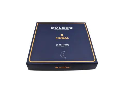 Bolero E-40-1 (41-45 NO) Premium Erkek Modal Çorap 12'li