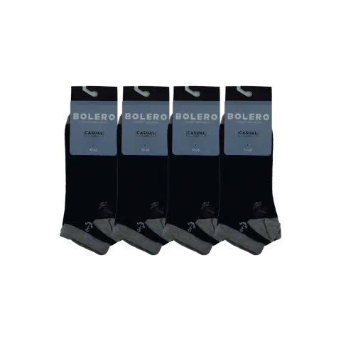 Bolero E-20 (41-45 NO) Dikişsiz Erkek Penye Patik Çorap 12'li