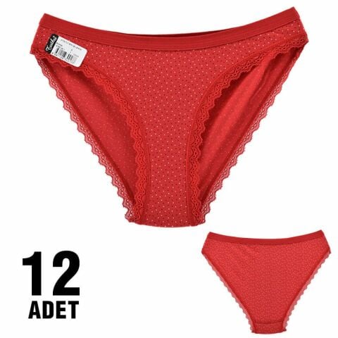 Tutku 0773 Işıl Bayan Bikini 12'li KIRMIZI - M