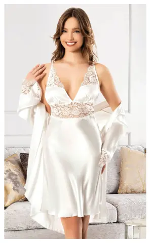 Miss Laris 5061 (M-L-XL) Bayan İkili Saten Takım