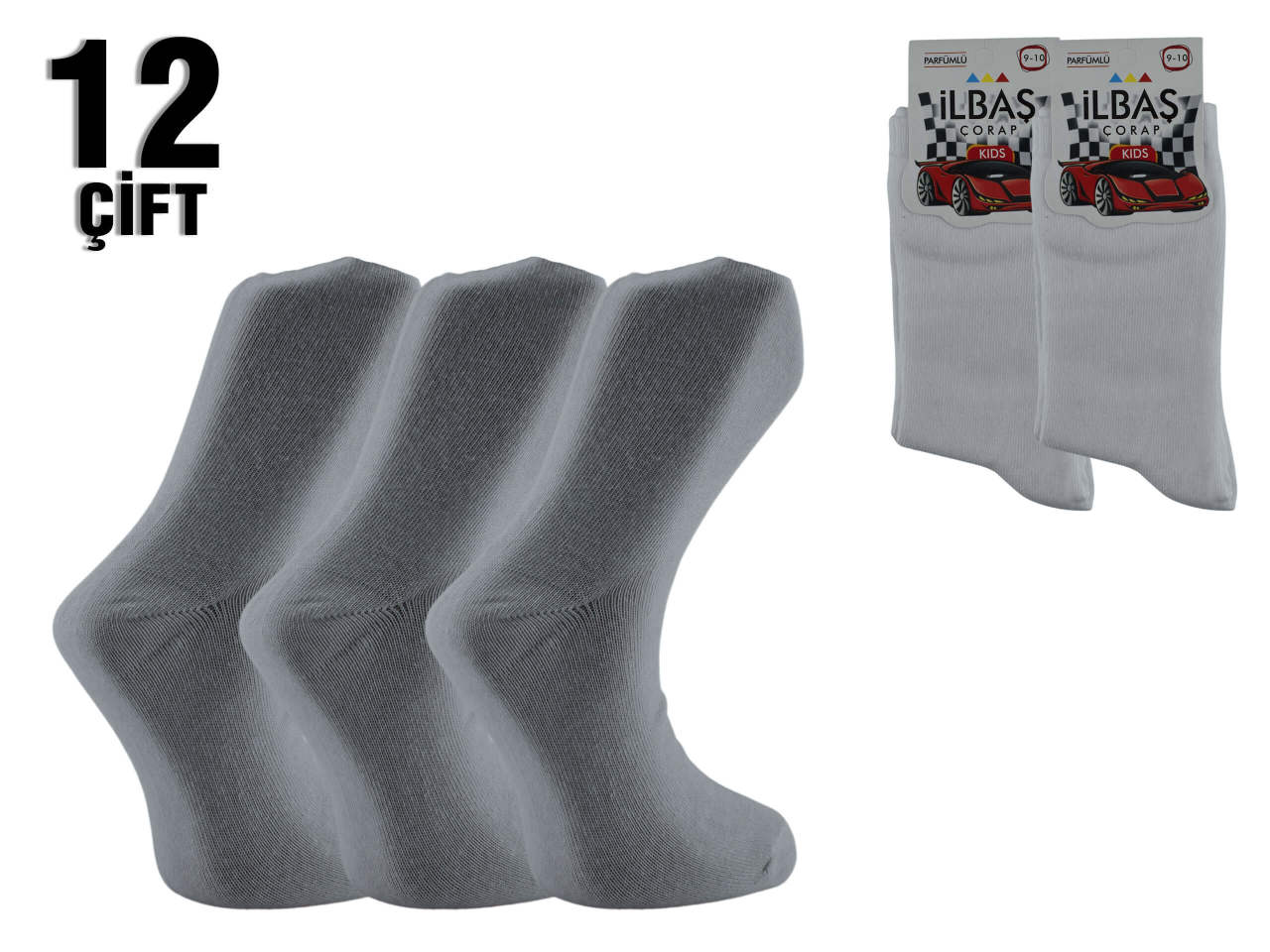 İlbaş Penye Kız  Erkek Çocuk Soket Çorap 12'li