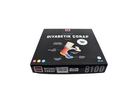 Şirin 8100 Bambu Erkek Dikişsiz Diyabetik Şeker Çorabı 12'li