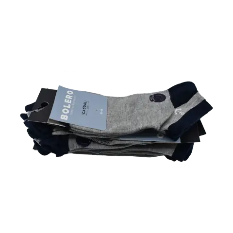 Bolero E-20-7 (41-45 NO) Dikişsiz Erkek Penye Patik Çorap 12'li