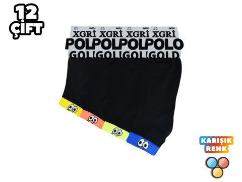 XGRİ POLO 59-6 Bayan Kolej Çorap 12'li
