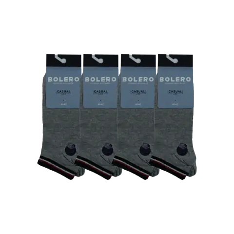 Bolero E-20-9 (41-45 NO) Dikişsiz Erkek Penye Patik Çorap 12'li