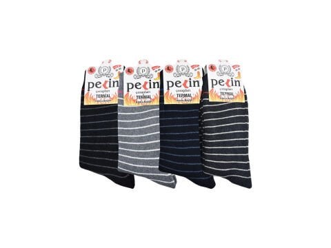 Pelin 10-13 Kışlık Bayan Termal Havlu Çorap 12'li