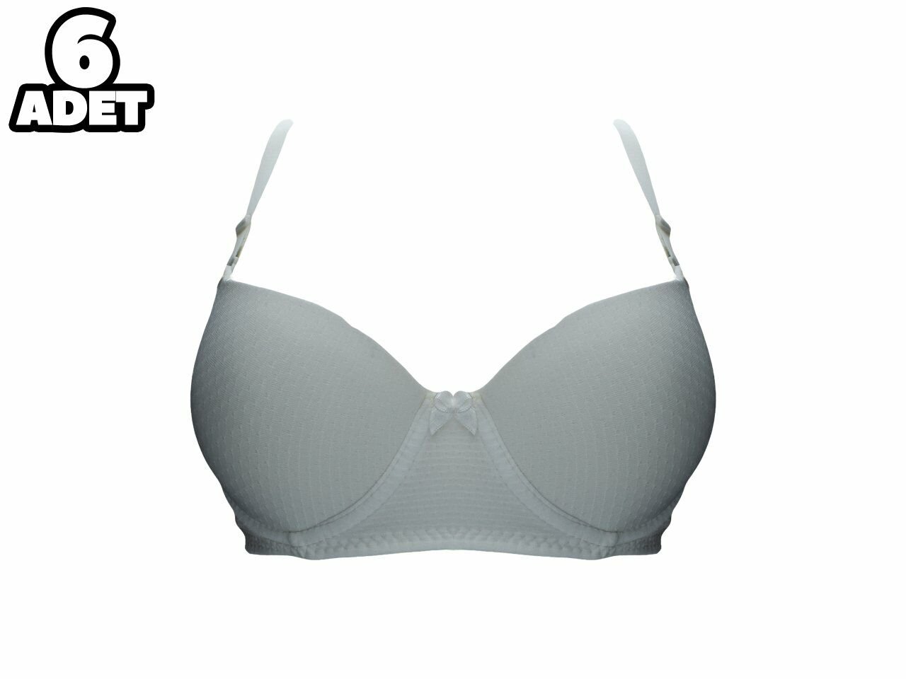 Liza 2090 C Cup Ekru Jakarlı Bayan Desteksiz Sütyen 6'lı