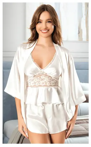 Miss Laris 5081 (M-L-XL) Bayan İkili Saten Takım