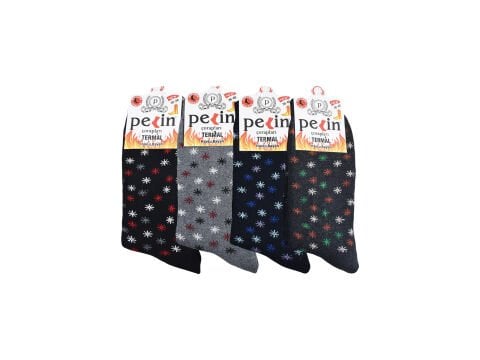 Pelin 10-14 Kışlık Bayan Termal Havlu Çorap 12'li