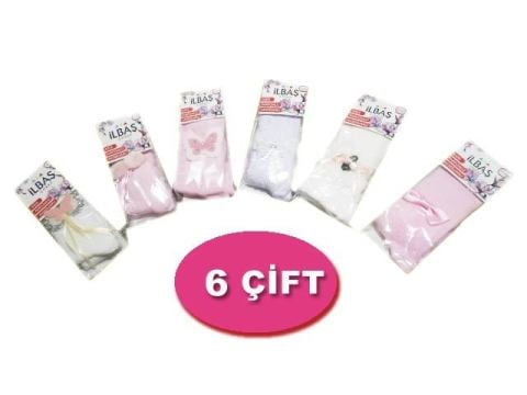 İlbaş Aksesuarlı Kız Çocuk Külotlu Çorap 6'lı