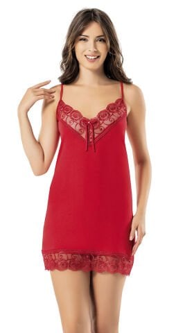 Kota 6204 Bayan Fantazi Gecelik Takım KIRMIZI - S-M