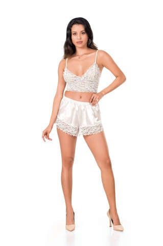 Moongirl 315 Bayan Saten Şortlu Takım