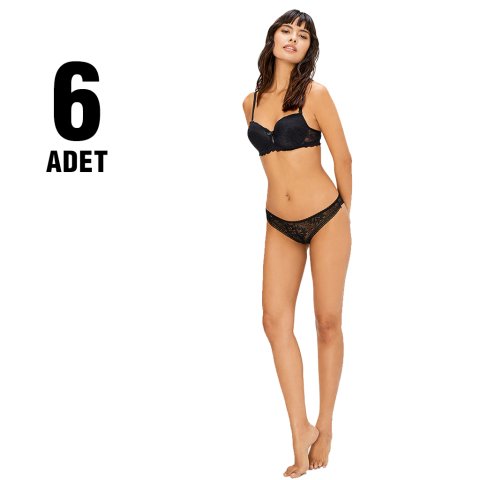 Cansoy 153 Dolgulu Dantelli Bayan Sütyen Takım 6'lı