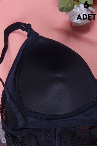 Aysemin 5190 C Cup (85-90-95-100-105) Balensiz Desteksiz Bayan Sütyen 6'lı LACİVERT - SERİLİ