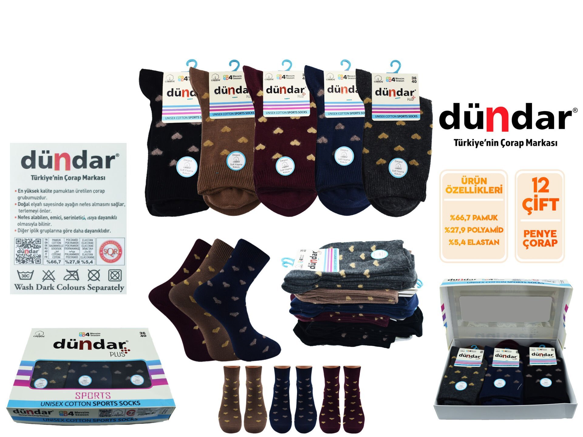 Dündar 4209-44 Dikişsiz Yıkamalı Kokulu Bayan Çorap 12'li