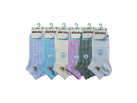 Dündar 4308-5 (36-40) Dikişsiz Yıkamalı Kokulu Bayan Penye Patik Çorap 12'li