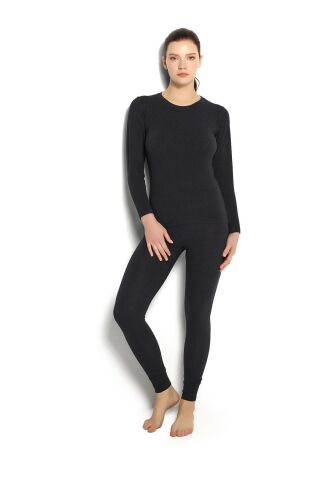 Jiber 597 Bayan Soft Termal Üst SİYAH - XL