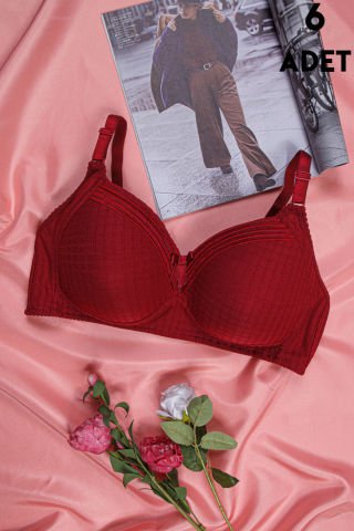 Aysemin 5152 C Cup (85-90-95-100-105) Balensiz Desteksiz Bayan Sütyen 6'lı
