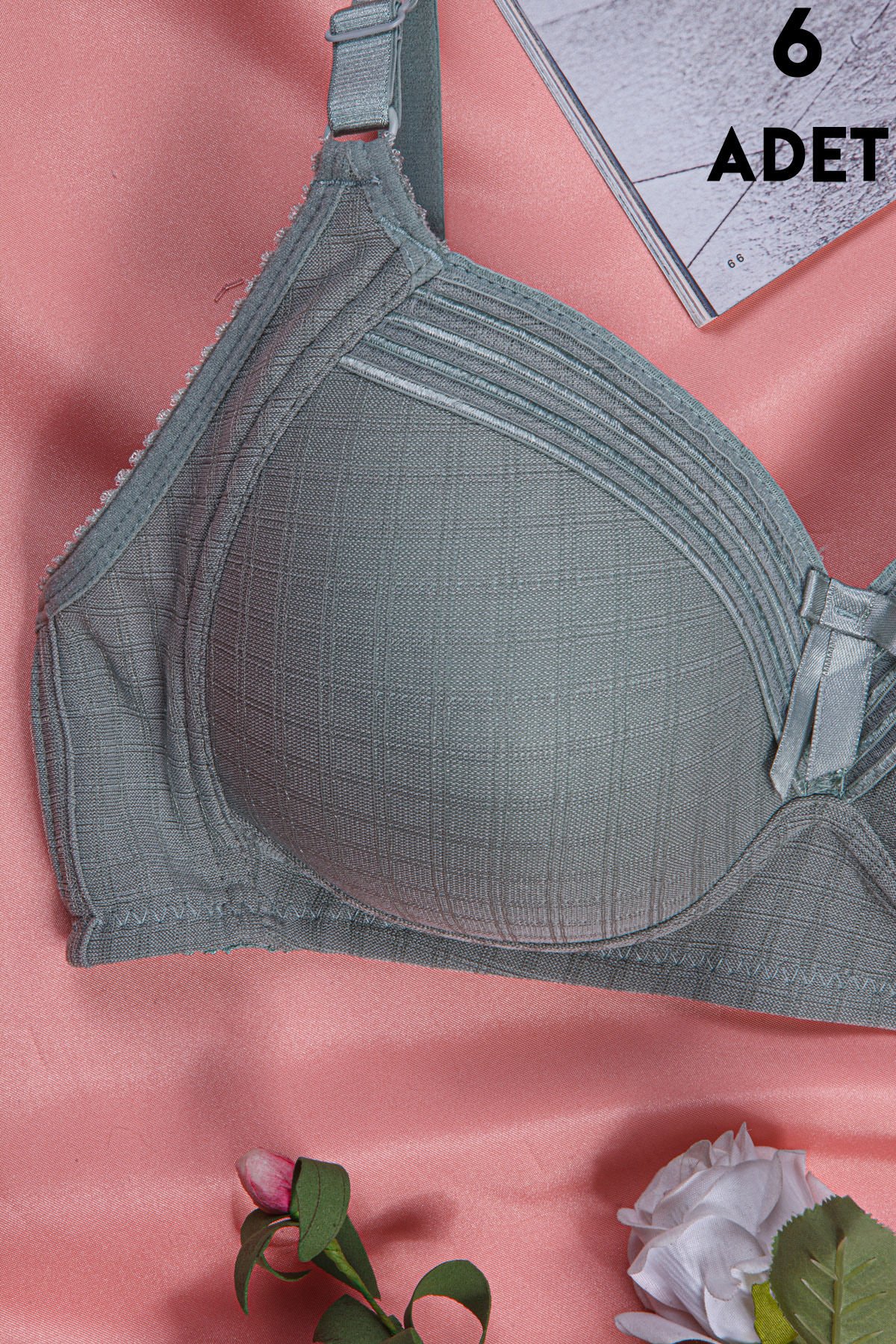 Aysemin 5152 C Cup (85-90-95-100-105) Balensiz Desteksiz Bayan Sütyen 6'lı