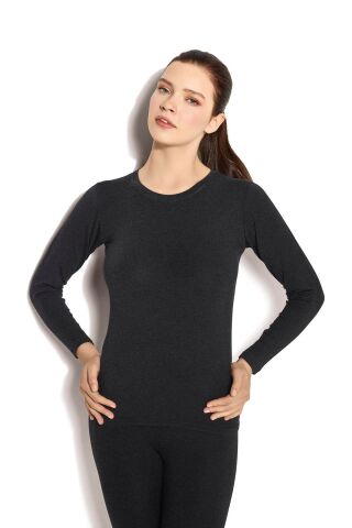 Jiber 597 Bayan Soft Termal Üst SİYAH - S