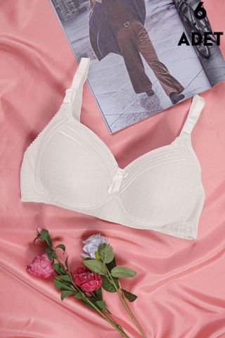 Aysemin 5152 C Cup (85-90-95-100-105) Balensiz Desteksiz Bayan Sütyen 6'lı EKRU - SERİLİ