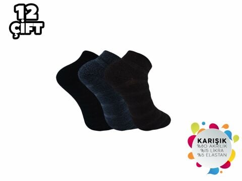 Berka Ters Havlu Bayan Patik 12'li