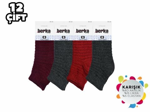 Berka Ters Havlu Bayan Patik 12'li