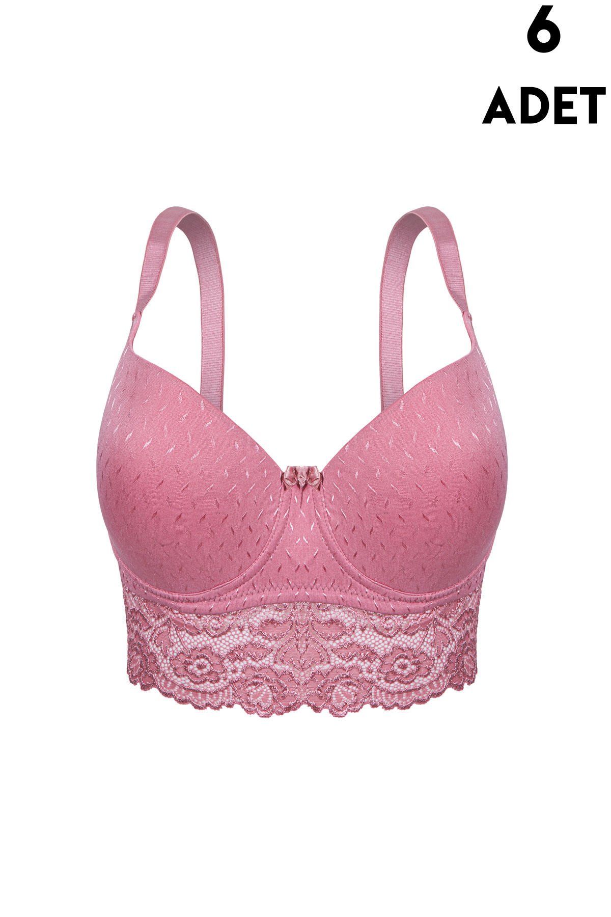 Aysemin 5167 C Cup (85-90-95-100-105) Balenli Desteksiz Bayan Sütyen 6'lı GÜL KURUSU - SERİLİ