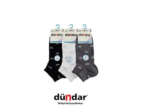 Dündar 4308-11 (36-40) Dikişsiz Yıkamalı Kokulu Bayan Penye Patik Çorap 12'li